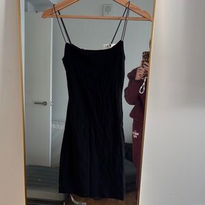 Zara Black Mini Dress with Spaghetti Straps